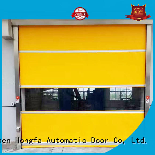 professional high speed roll up doors factory price for food chemistry textile electronics supemarket refrigeration logistics Hongfa