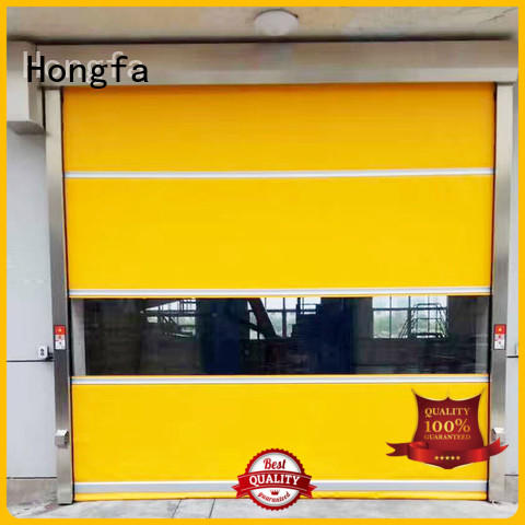 Hongfa safe industrial roller doors pvc for factory