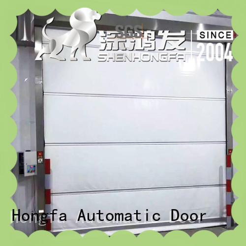 Hongfa safe fabric roll up doors speed for food chemistry textile electronics supemarket refrigeration logistics