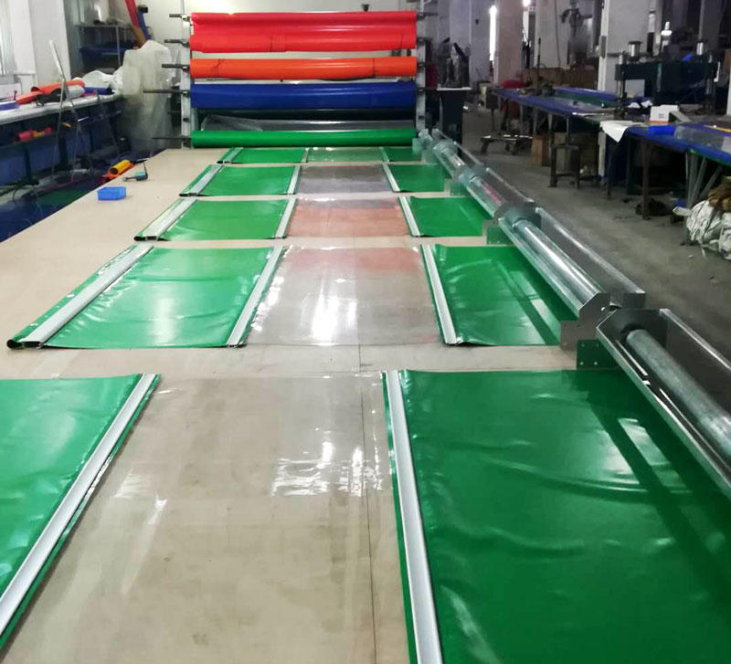 control fabric roll up doors in different color for food chemistry textile electronics supemarket refrigeration logistics