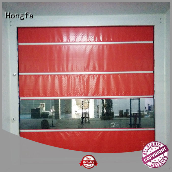 Hongfa curtain fabric roll up doors in different color for factory