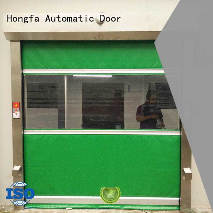Hongfa professional roll up doors interior overseas market for food chemistry textile electronics supemarket refrigeration logistics